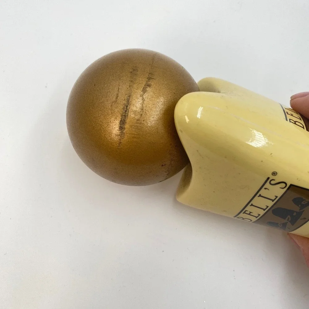 Bells Brewery‎ Beer Tap Handle Cream Gold Sphere Ceramic Comstock MI 10.5 Inch